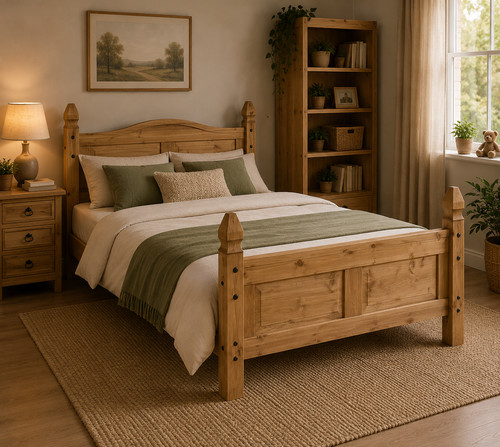 Solid pine distressed - in, a