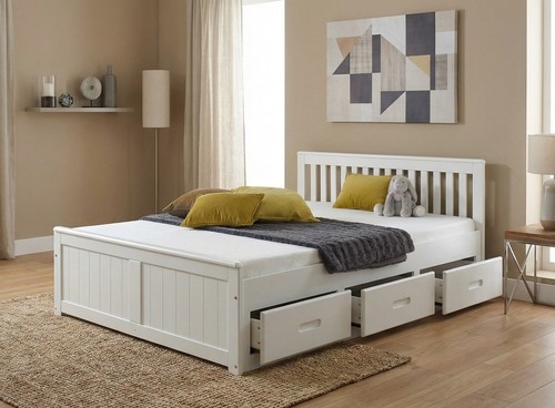 Wooden double bed - wooden,
