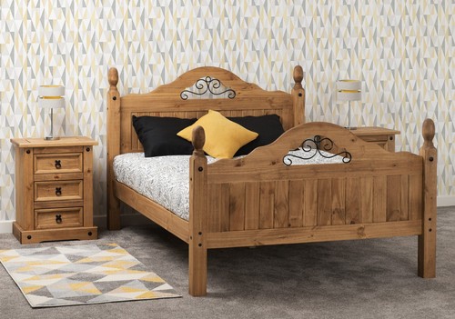 Corona bed scroll high - bed,
