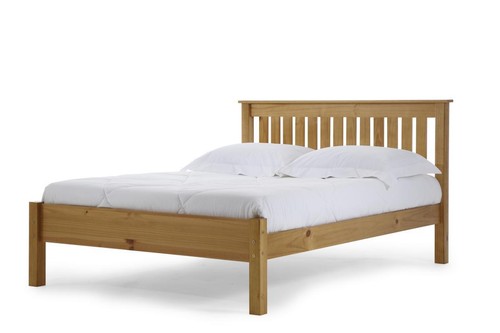 Wooden pine bed slatted - wooden,