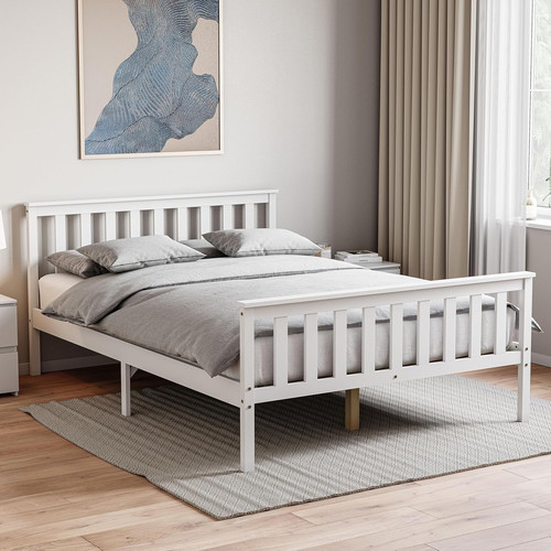 Luxury wooden bed - frame, high