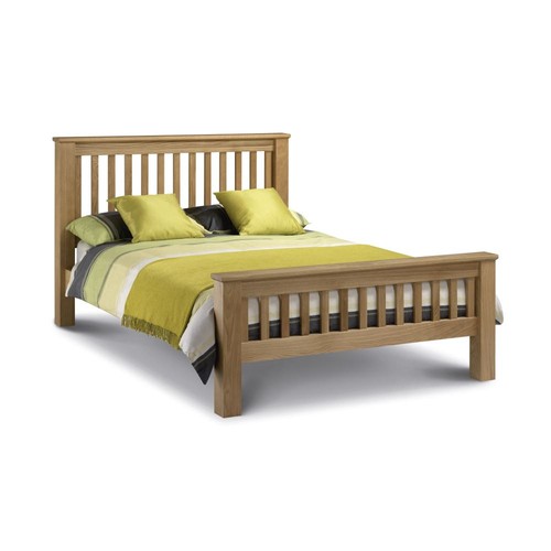 Oak wooden bed amsterdam high - oak,